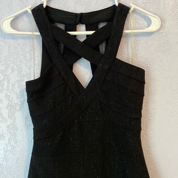 Ruby Rox Black Sparkle Bandage Bodycon Dress - Picture 6 of 6